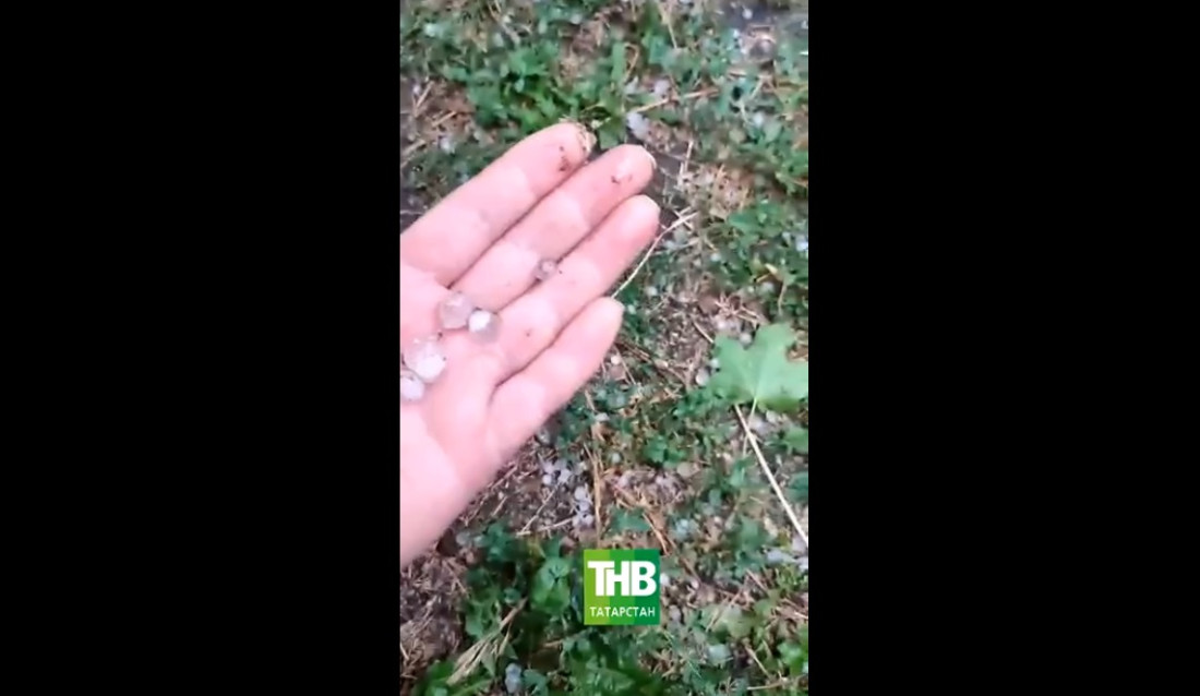 Яшел Үзән районында боз яуган - видео