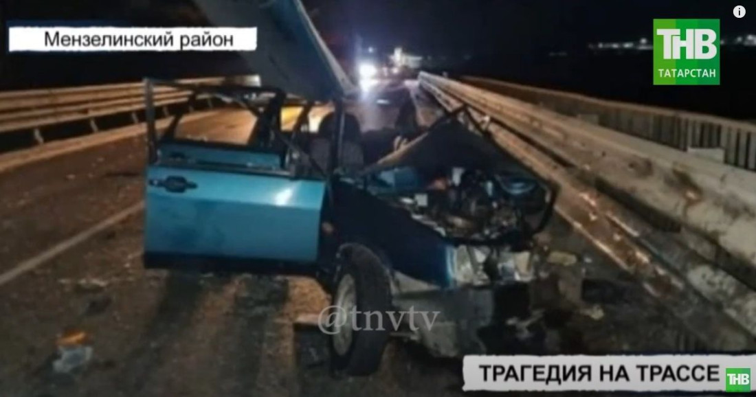 В аварии на трассе М7 «Ладу» разорвало на части