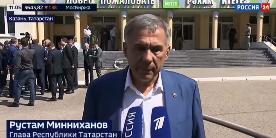 Минниханов назвал количество пострадавших во время расстрела детей в Казани