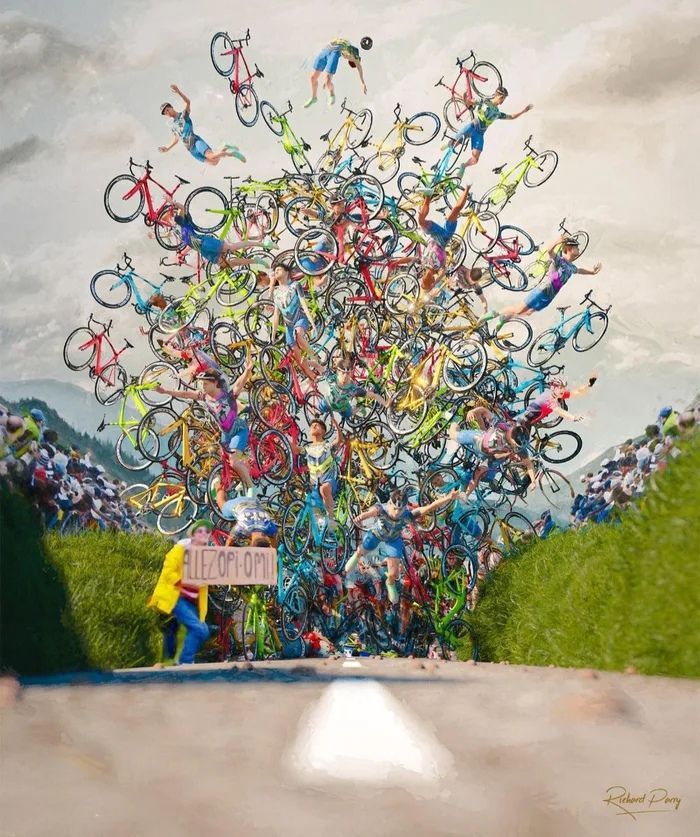 Жуткая авария на «Тур де Франс» стала объектом смешных интернет-мемов